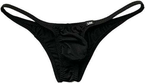 COMLIFE Men's Fashion Ice Silk Breathable Thong Low Waist Solid Color Printed Underwear in Kuwait