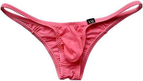 COMLIFE Men's Fashion Ice Silk Breathable Thong Low Waist Solid Color Printed Underwear in Kuwait