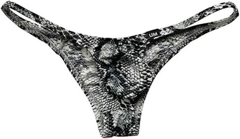 COMLIFE Men's Fashion Ice Silk Breathable Thong Low Waist Solid Color Printed Underwear in Kuwait