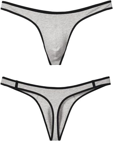 رجال القطن ثونغ انخفاض y-back g-string دعم الملابس الداخلية 3 حزمة in Kuwait