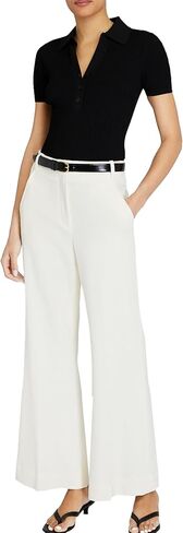 Club Monaco Women's High Rise Twill Linen Trouser in Saudi Arabia