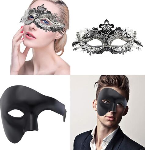الأزواج Coddsmz تنكر Mardi Gras Christmas Venetian Cosplay Costume Mask Mask in Saudi Arabia