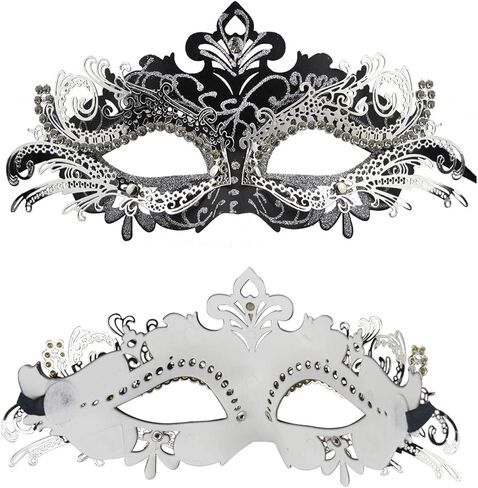 الأزواج Coddsmz تنكر Mardi Gras Christmas Venetian Cosplay Costume Mask Mask in Saudi Arabia