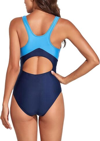 المرأة الرياضية واحدة قطعة واحدة من ملابس السباحة المتسابقين في التدريب التنافسي بدلة الاستحمام in Kuwait