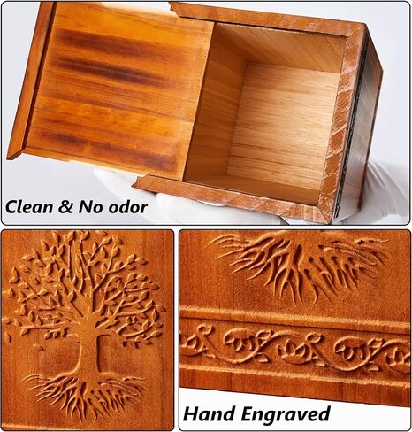 Nyutu Urn for Ashes Adult Male, 10" Height Large Wooden Urns for Human Ashes Made by Aluminum Alloy, Decorative Funeral Burial Cremation Urns for Man/Dad/Father/Brother/Grandpa in Saudi Arabia