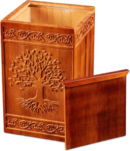 Nyutu Urn for Ashes Adult Male, 10" Height Large Wooden Urns for Human Ashes Made by Aluminum Alloy, Decorative Funeral Burial Cremation Urns for Man/Dad/Father/Brother/Grandpa in Saudi Arabia