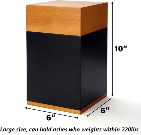 Nyutu Urn for Ashes Adult Male, 10" Height Large Wooden Urns for Human Ashes Made by Aluminum Alloy, Decorative Funeral Burial Cremation Urns for Man/Dad/Father/Brother/Grandpa in Kuwait
