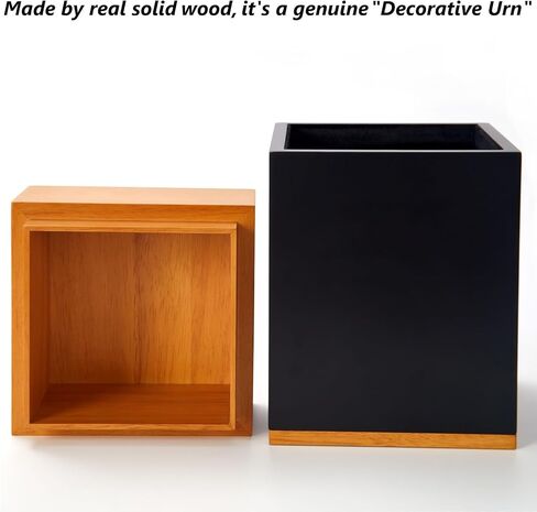 Nyutu Urn for Ashes Adult Male, 10" Height Large Wooden Urns for Human Ashes Made by Aluminum Alloy, Decorative Funeral Burial Cremation Urns for Man/Dad/Father/Brother/Grandpa in Kuwait