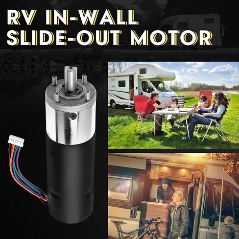 287298 RV في مجموعة محرك شريحة خارج الجدار ، 500: 1 نسبة تروس عزم الدوران عالية 12 فولت DC ، متوافق مع نظام الشريحة في Lippert/LCI في الجدار للسيارات ، ومقطورة السفر ، والعربة in Kuwait