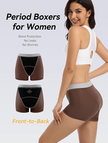 TIICHOO Period Underwear for Women Heavy Flow Leakproof Menstural Underwear Period Shorts 5 Pack in Kuwait