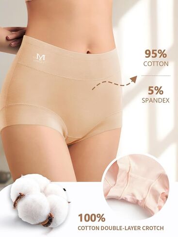 Boy Shorts Underwear for Women High Waisted Cotton Panties Boxer Briefs No Show Under Dress in Saudi Arabia