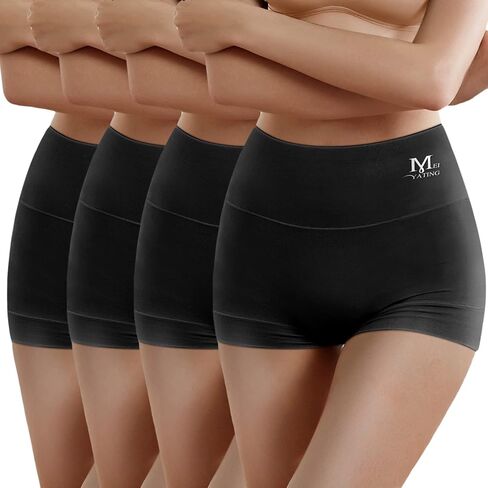 Boy Shorts Underwear for Women High Waisted Cotton Panties Boxer Briefs No Show Under Dress in Saudi Arabia