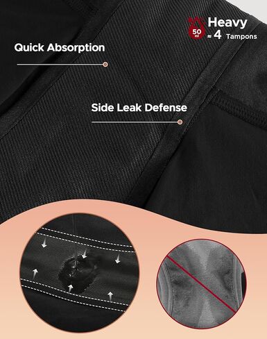 INNERSY Women's Period Underwear Heavy Flow Leakproof Boyshorts Menstrual Panties in Kuwait