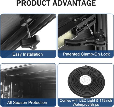 Soft Tri-Fold Truck Bed Tonneau Cover Compatible with 2007-2023 Chevy Silverado GMC Sierra 5.8FT Bed in Saudi Arabia