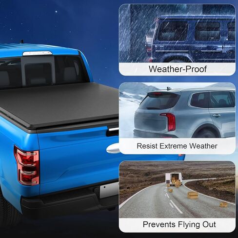 Soft Tri-Fold Truck Bed Tonneau Cover Compatible with 2007-2023 Chevy Silverado GMC Sierra 5.8FT Bed in Saudi Arabia