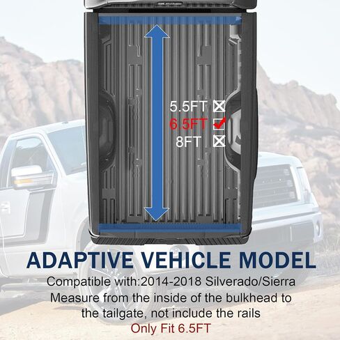 Soft Tri-Fold Truck Bed Tonneau Cover Compatible with 2007-2023 Chevy Silverado GMC Sierra 5.8FT Bed in Saudi Arabia
