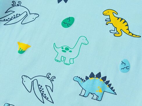 Tebbis snug-forting pajamas for boys & Girls-Soft Modal Fiber Toddler/Little Pjs Blue Dino Jammies Size 2T-7 in Kuwait