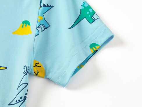 Tebbis snug-forting pajamas for boys & Girls-Soft Modal Fiber Toddler/Little Pjs Blue Dino Jammies Size 2T-7 in Kuwait