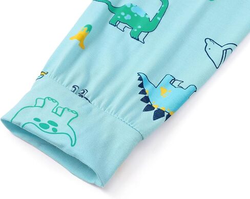 Tebbis snug-forting pajamas for boys & Girls-Soft Modal Fiber Toddler/Little Pjs Blue Dino Jammies Size 2T-7 in Kuwait