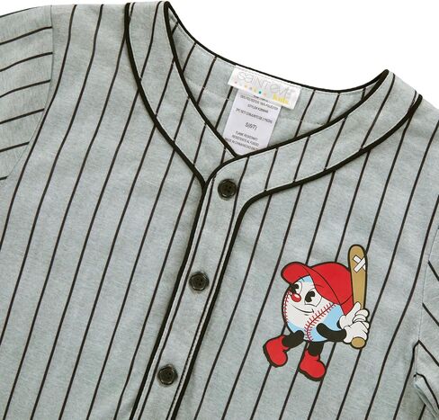 Saint Eve Kids Boys Pajamas ، 2 قطعة PJ Set Button Down Sport Jersey مع السراويل القصيرة in Kuwait