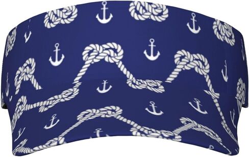 Nautical Anchor Visor Caps for Women Men Summer Sun Visor Hat with Sweatband for Running Outdoor Beach in Saudi Arabia