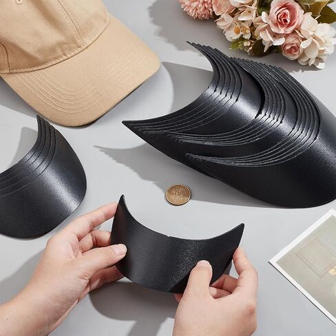NBEADS 24 Pcs 4 Styles Baseball Cap Visor Insert, Plastic Hat Brim Board Tennis Hat Brim Replacement Liner Shaper in Kuwait