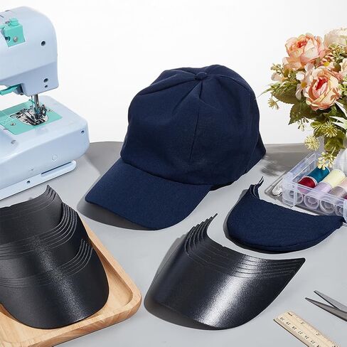 NBEADS 24 Pcs 4 Styles Baseball Cap Visor Insert, Plastic Hat Brim Board Tennis Hat Brim Replacement Liner Shaper in Kuwait