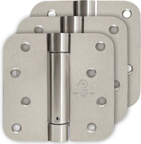 Satin Nickel Door Hinges 3.5 Inch 5/8" Radius - 3pack in Kuwait