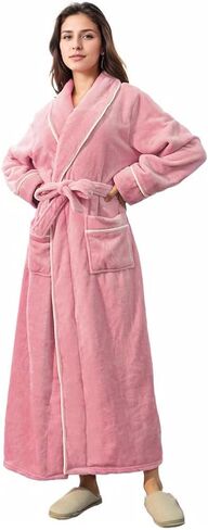 ZBR Plush Long Retsles Womens Soft Dark Fleece Retbe Retbe Fuzzy Robe in Kuwait