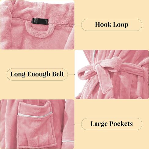 ZBR Plush Long Retsles Womens Soft Dark Fleece Retbe Retbe Fuzzy Robe in Kuwait