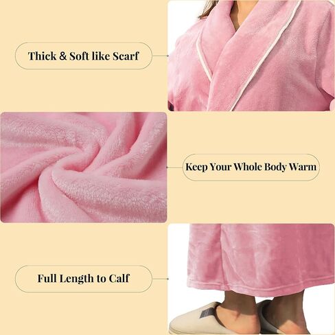 ZBR Plush Long Retsles Womens Soft Dark Fleece Retbe Retbe Fuzzy Robe in Kuwait