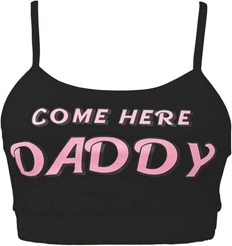 Women Sexy Lingerie Sets Come Here Daddy Tank Tops Panty Slutty Underwear Pajamas Set 2Pcs Bikini Bathing Suit in Saudi Arabia