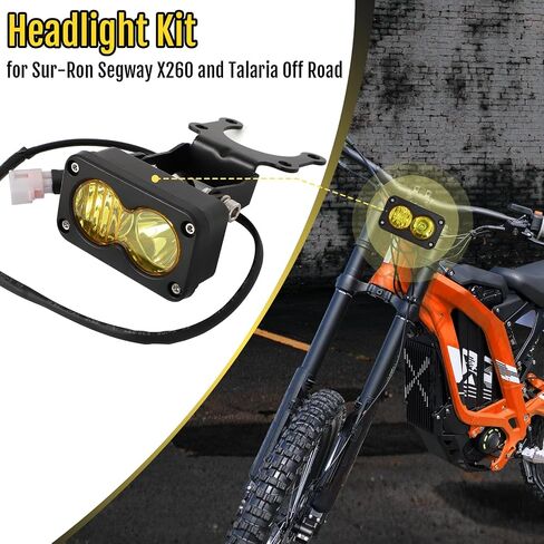 motoparty Upgrade Headlight Kit Fits for Talaria Sting R MX4 Sur-Ron Segway X260, with Adapter Harness, 20W 6000-6500K Upgrade Motorcycle Lights Bars Led Headlamp （3 Inch） in Saudi Arabia