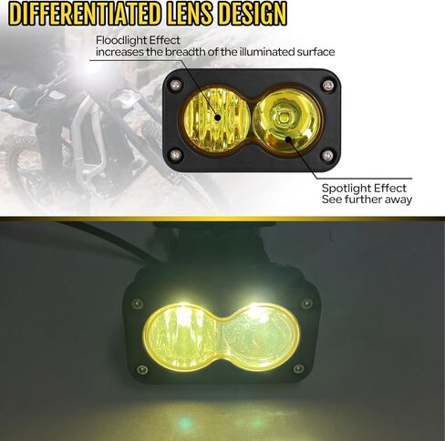 motoparty Upgrade Headlight Kit Fits for Talaria Sting R MX4 Sur-Ron Segway X260, with Adapter Harness, 20W 6000-6500K Upgrade Motorcycle Lights Bars Led Headlamp （3 Inch） in Saudi Arabia
