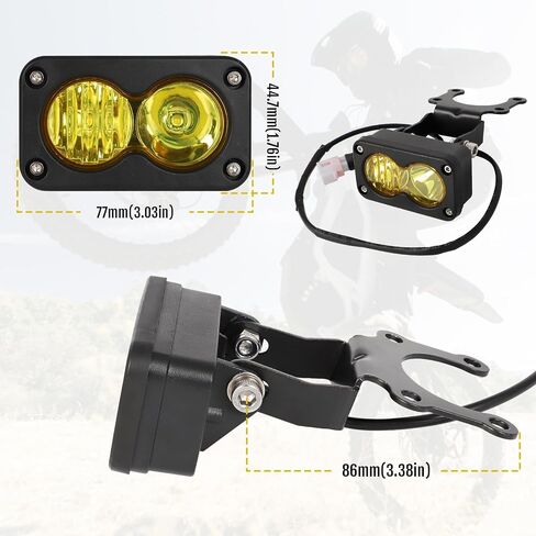 motoparty Upgrade Headlight Kit Fits for Talaria Sting R MX4 Sur-Ron Segway X260, with Adapter Harness, 20W 6000-6500K Upgrade Motorcycle Lights Bars Led Headlamp （3 Inch） in Saudi Arabia