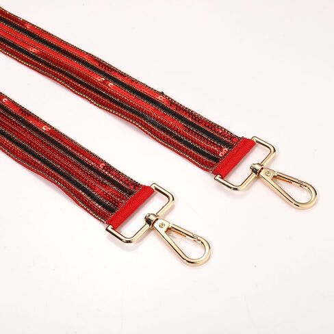 Game Day Sequin Beaded Purse Strap Replacement Red Blue Crossbody Shoulder Bag Strap for Stadium Approved Clear Bag in Kuwait