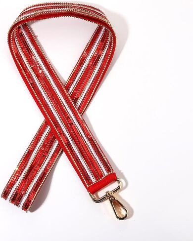 Game Day Sequin Beaded Purse Strap Replacement Red Blue Crossbody Shoulder Bag Strap for Stadium Approved Clear Bag in Kuwait