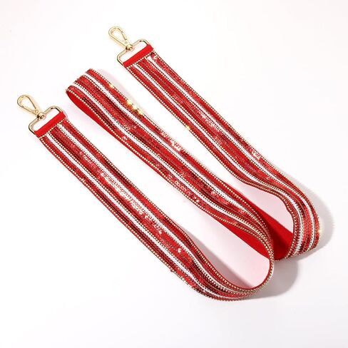 Game Day Sequin Beaded Purse Strap Replacement Red Blue Crossbody Shoulder Bag Strap for Stadium Approved Clear Bag in Kuwait