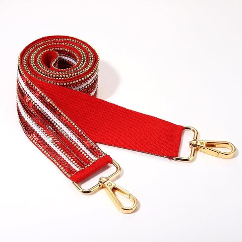 Game Day Sequin Beaded Purse Strap Replacement Red Blue Crossbody Shoulder Bag Strap for Stadium Approved Clear Bag in Kuwait