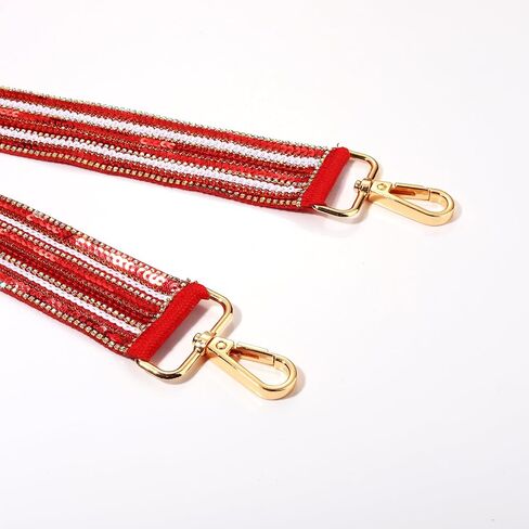 Game Day Sequin Beaded Purse Strap Replacement Red Blue Crossbody Shoulder Bag Strap for Stadium Approved Clear Bag in Kuwait