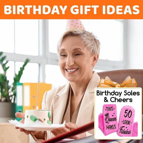 HAPPYPOP 50th Birthday Socks - Best Gifts for 50 Year Old Middle Aged Women Men, Birthday Gift Ideas for 50 Year Olds in Saudi Arabia