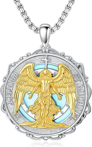 925 Sterling Silver Patron Saint Photo Locket Necklace – Religious Keepsake Pendant for Men Women Gift for Baptism in Saudi Arabia