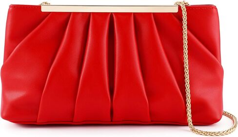 Clutch Purse Dressy Pleated Formal Evening Bag Simple Classy Handbag for Women in Kuwait