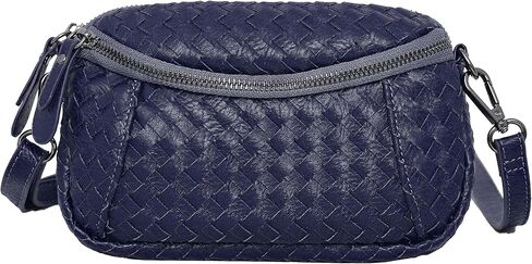 حقيبة يد متشابكة من الجلد النباتي للنساء محفظة كتف صغيرة منسقة مع المعصم والحزام قابل للتعديل in Kuwait