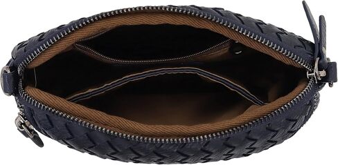 حقيبة يد متشابكة من الجلد النباتي للنساء محفظة كتف صغيرة منسقة مع المعصم والحزام قابل للتعديل in Kuwait