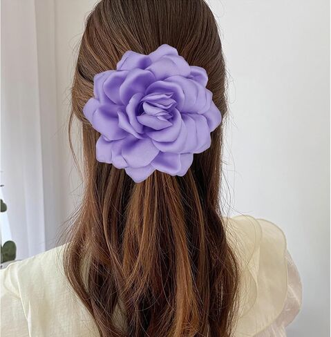 Flower Brooches Lapel Pins for Women Satin Fabric Brooches Big Camellia Flower Brooch Pins Wedding Part Dance Clothes Accessories Jewelry Gifts in Saudi Arabia