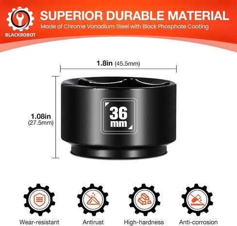 32mm Low Profile Oil Filter Socket, 3/8" Drive 6-Point Oil Filter Cap Remover and Installer Tool, Chrome Vanadium Steel in Saudi Arabia