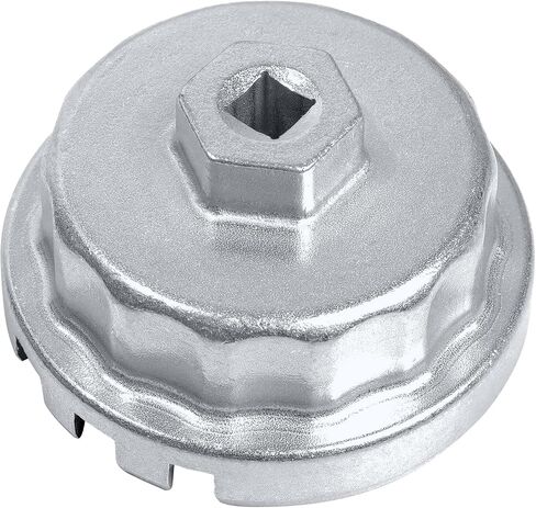 64.5mm Oil Filter Wrench: Oil Filter Removal Tool Compatible with Toyota Camry RAV4 4Runner Tacoma Lexus 2005-2021, 14 Flutes 4 Slots for 2.0L-5.7L Engine in Kuwait