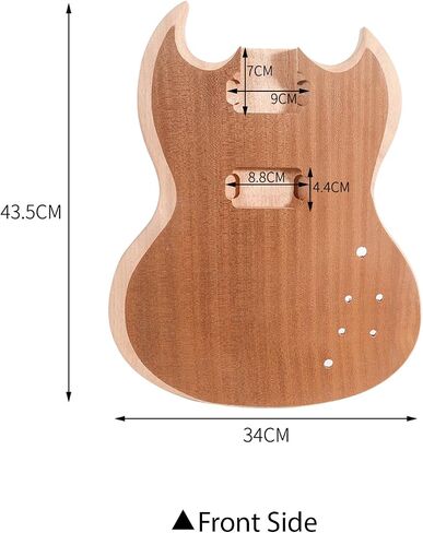 Btuty ST01-TM Unfinished Handcrafted Guitar Body Candlenut Wood Electric Guitar Body Guitar Barrel Replacement Parts in Saudi Arabia