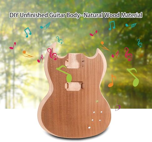 Btuty ST01-TM Unfinished Handcrafted Guitar Body Candlenut Wood Electric Guitar Body Guitar Barrel Replacement Parts in Saudi Arabia